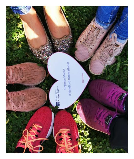 Eugénie clinic team feet - Challenge #IWalkIGive